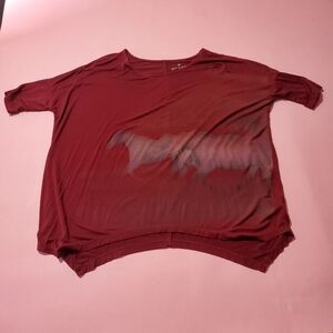 American Eagle Outfitters Iconic Burgandy Horse Horses Soft and Sexy Shirt